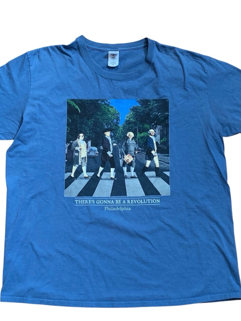 Y2K Founding Fathers Philadelphia Humor Beetles Parody Tee